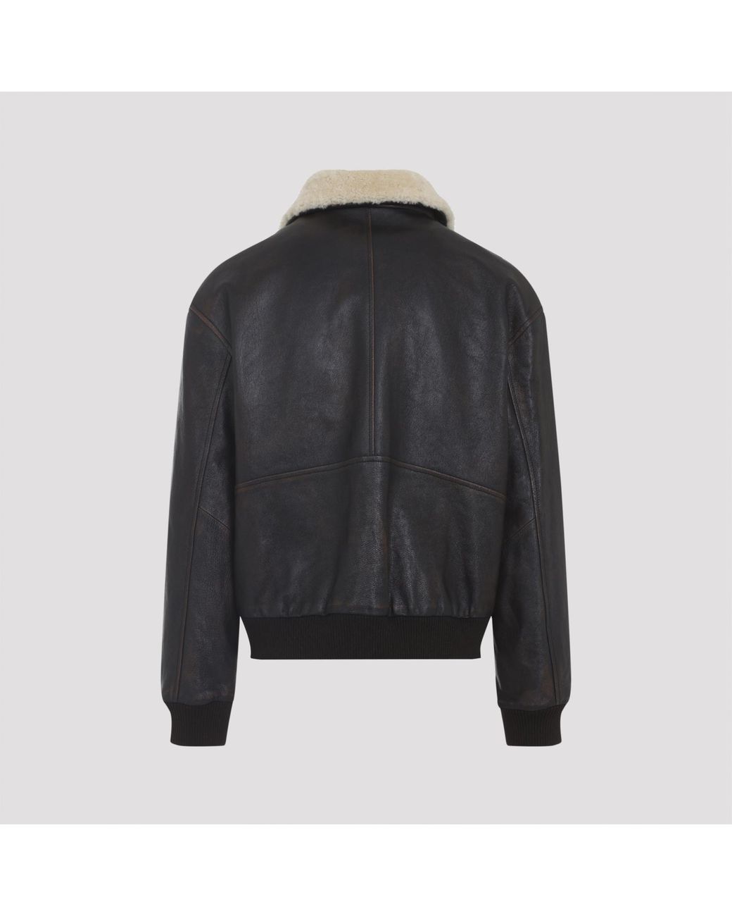 Céline Black Bomber Leather Jacket for men