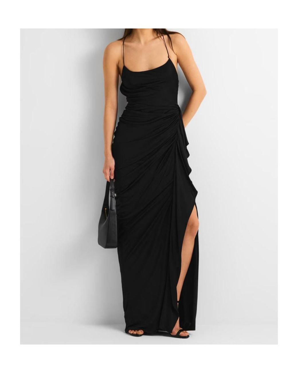 Versace Black Spaghetti Strap Dress