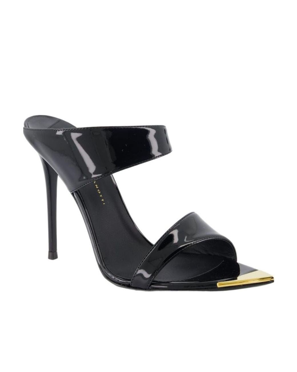 Giuseppe Zanotti Black Intriigo Allure 90Mm Patent-Finish Mules