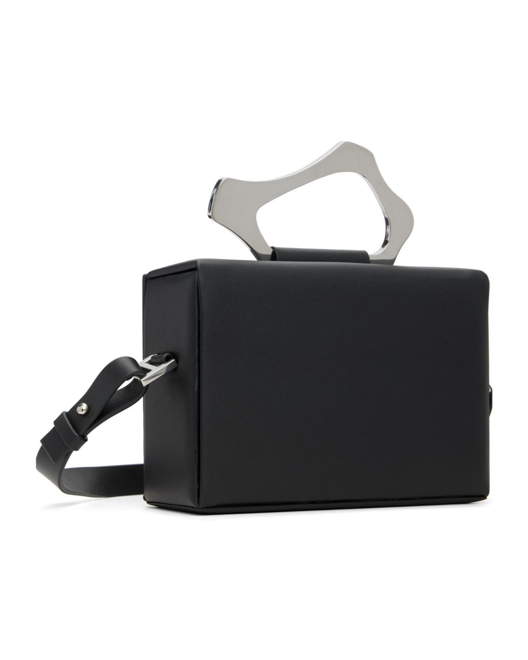 HELIOT EMIL Black Solely Logo Box Bag for men