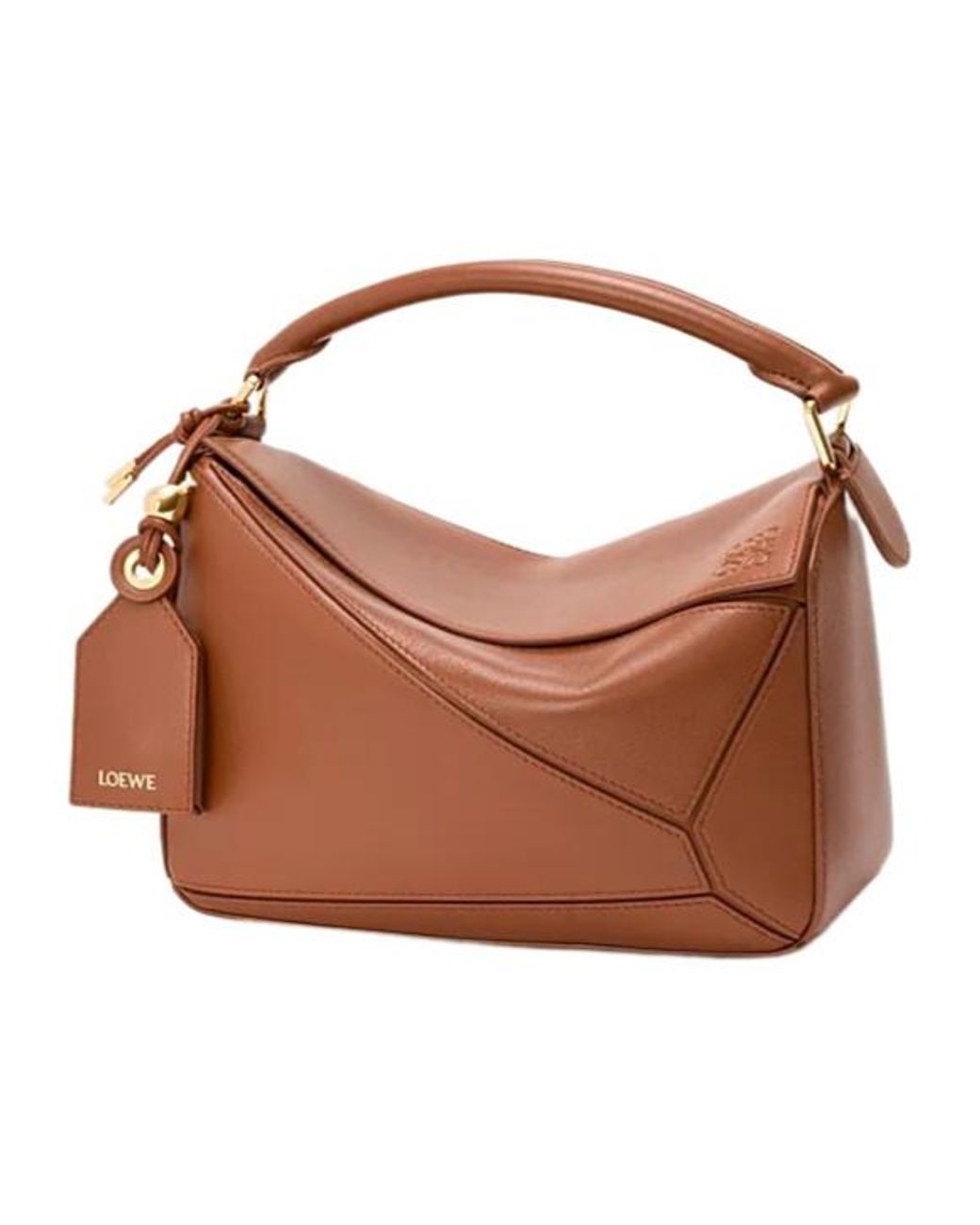 Loewe Brown Small Featherlight Puzzle Bag