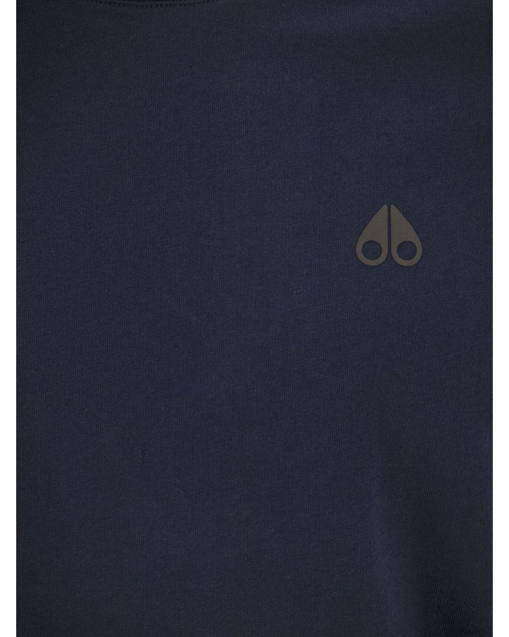 Moose Knuckles Blue Logo-Print Cotton T-Shirt for men