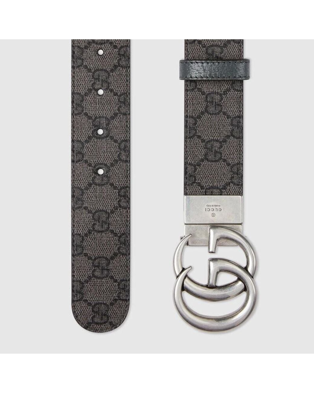 Gucci White Gg Marmont Reversible Belt for men
