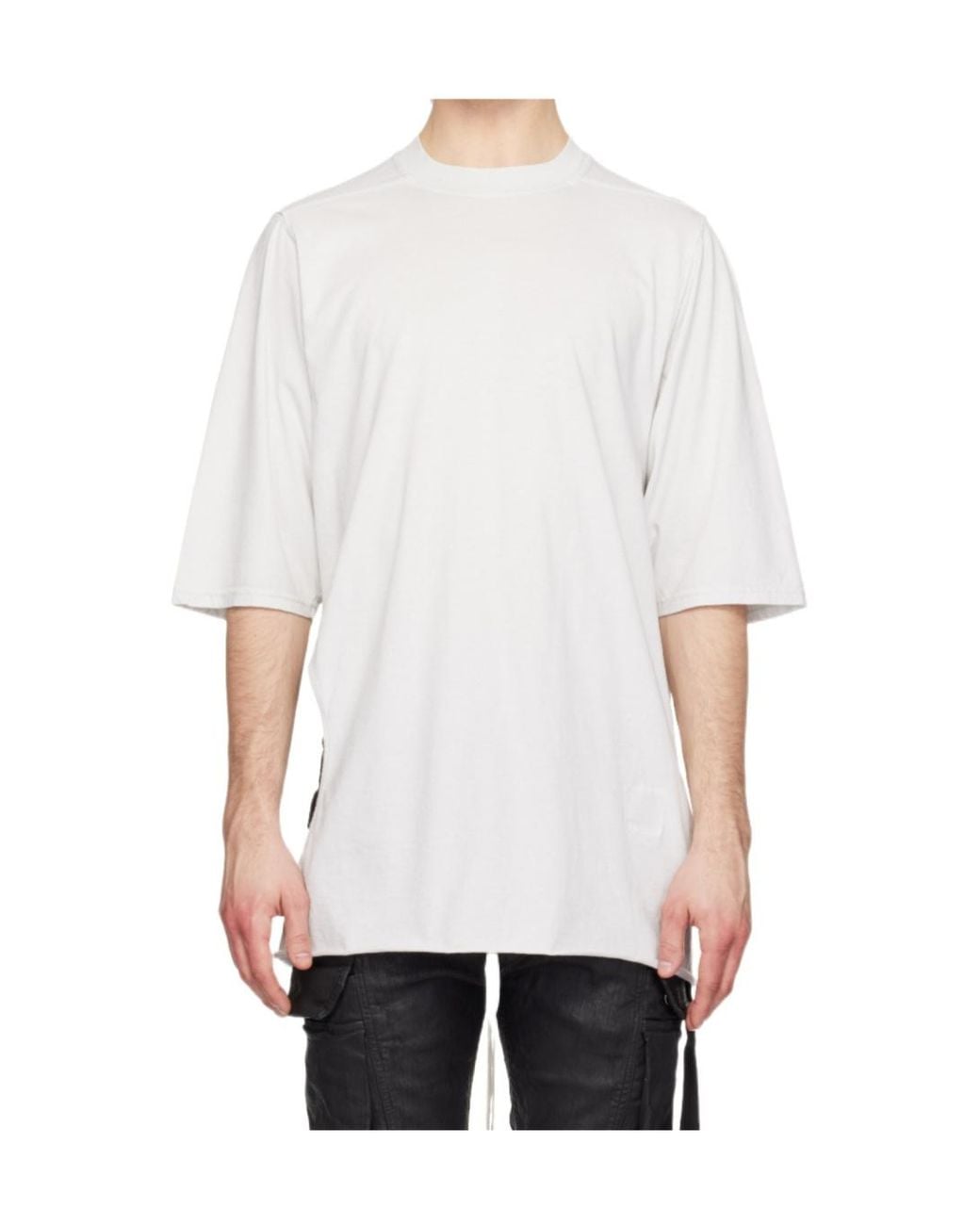 Rick Owens White Crew Neck T-Shirt for men