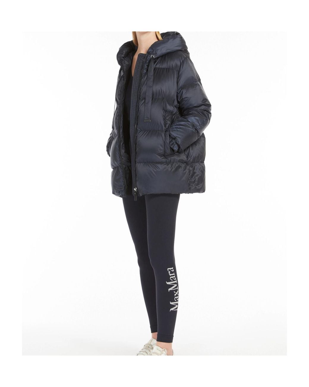 Max Mara Blue The Cube Seia Zip-Up Drawstring Jacket