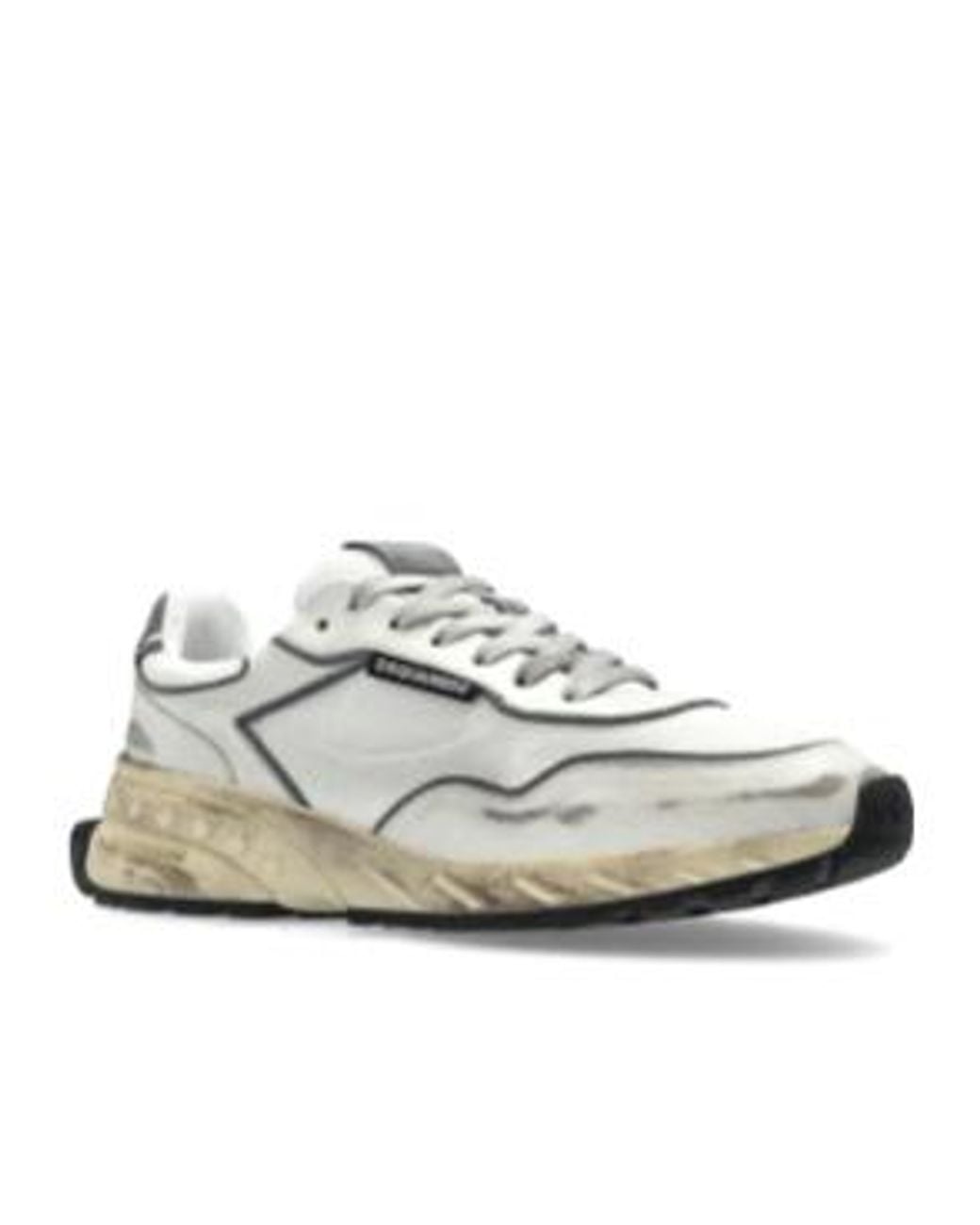 DSquared² White Sprinter Lace-Up Sneakers for men