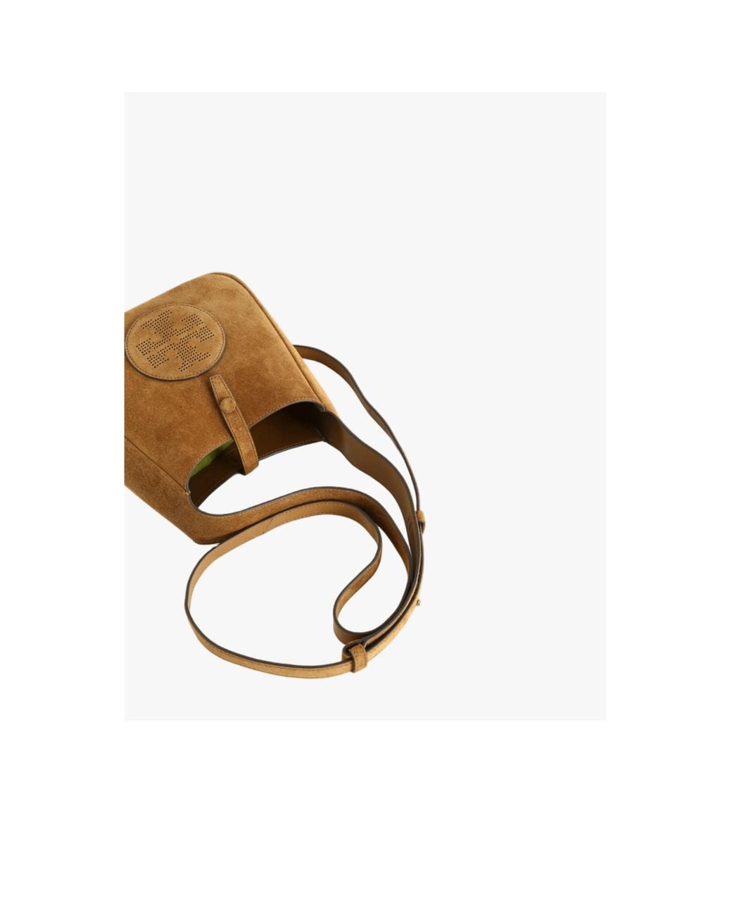 Tory Burch Brown Logo-Patch Shoulder Bag