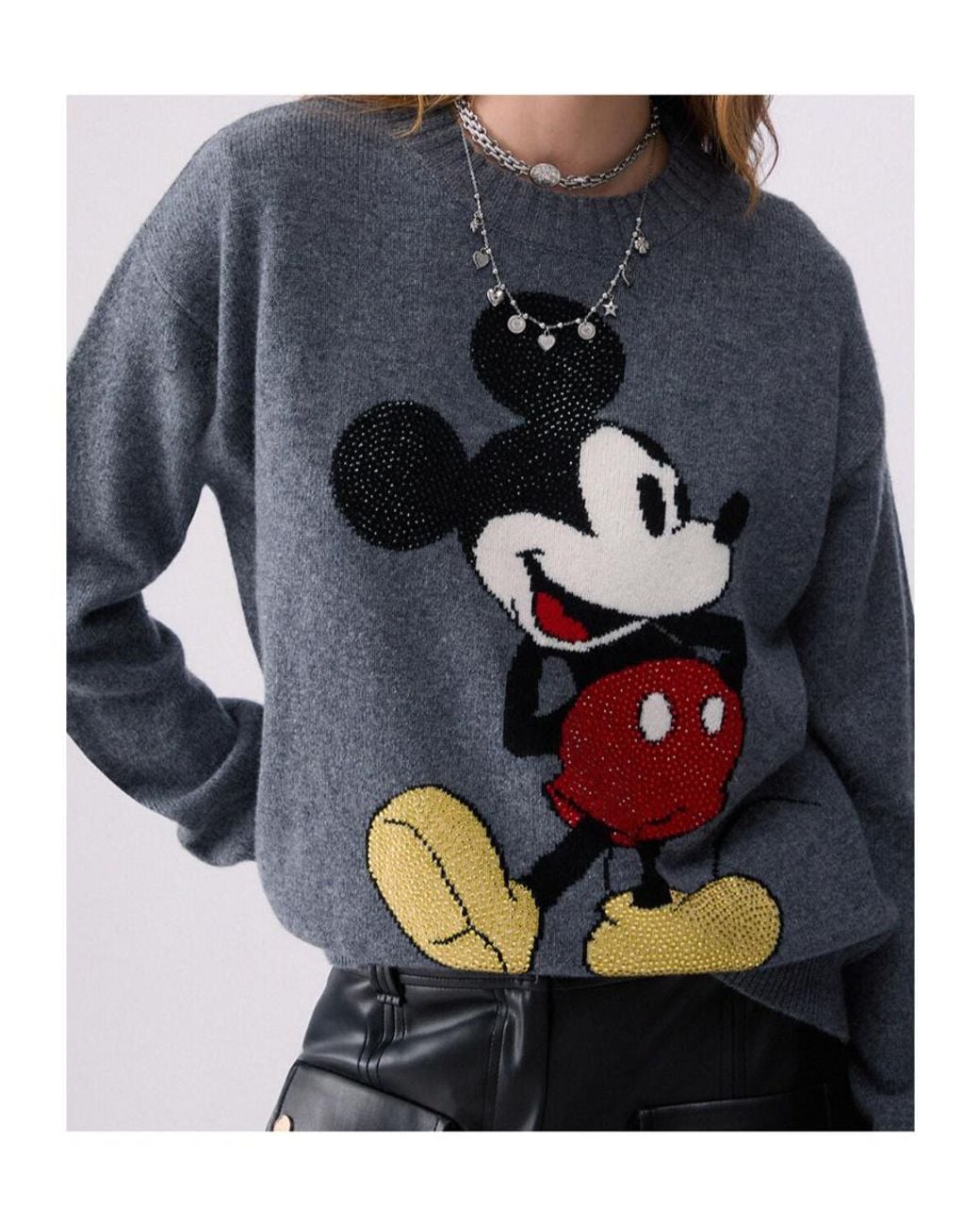 Liu Jo Blue Mrs Mouse Jacquard Jumper