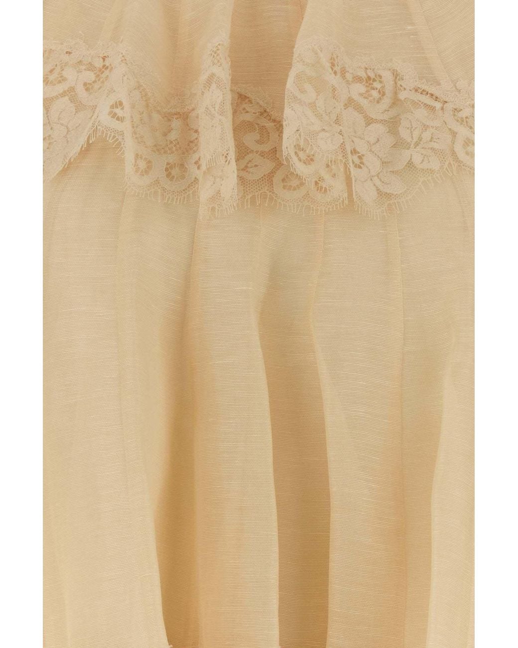 Zimmermann Natural Ascent Lace Flutter Top