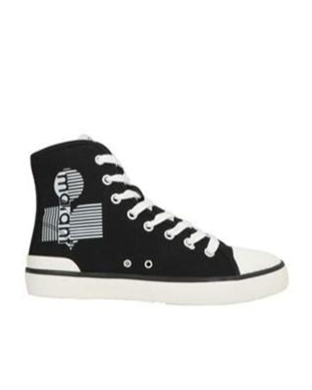 Isabel Marant Brown Print Canvas High Top Shoes