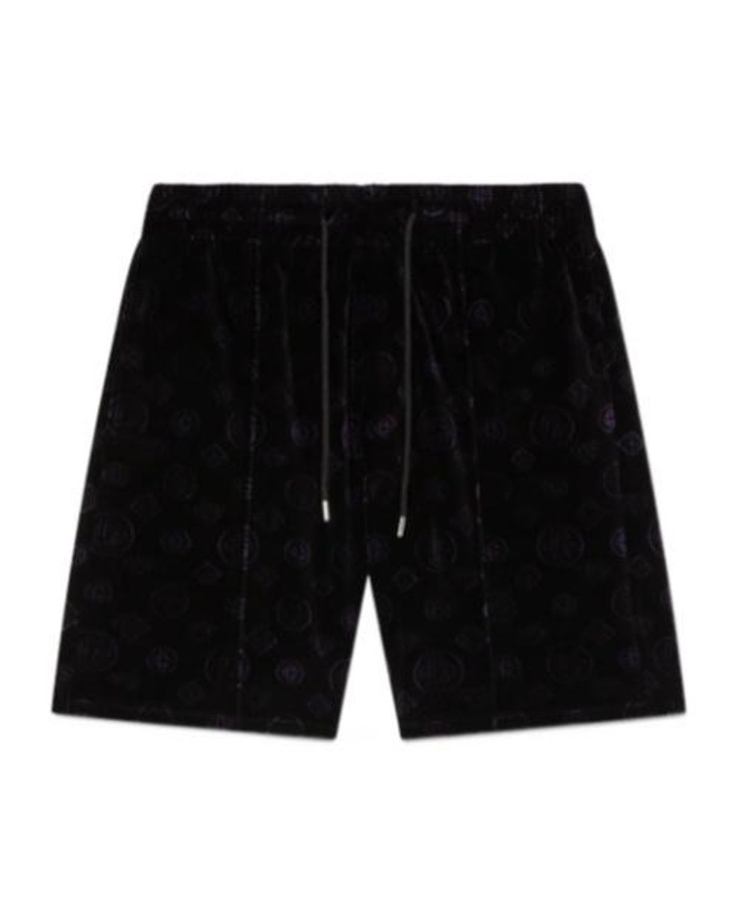 Casablanca Black Monogram-Pattern Shorts for men