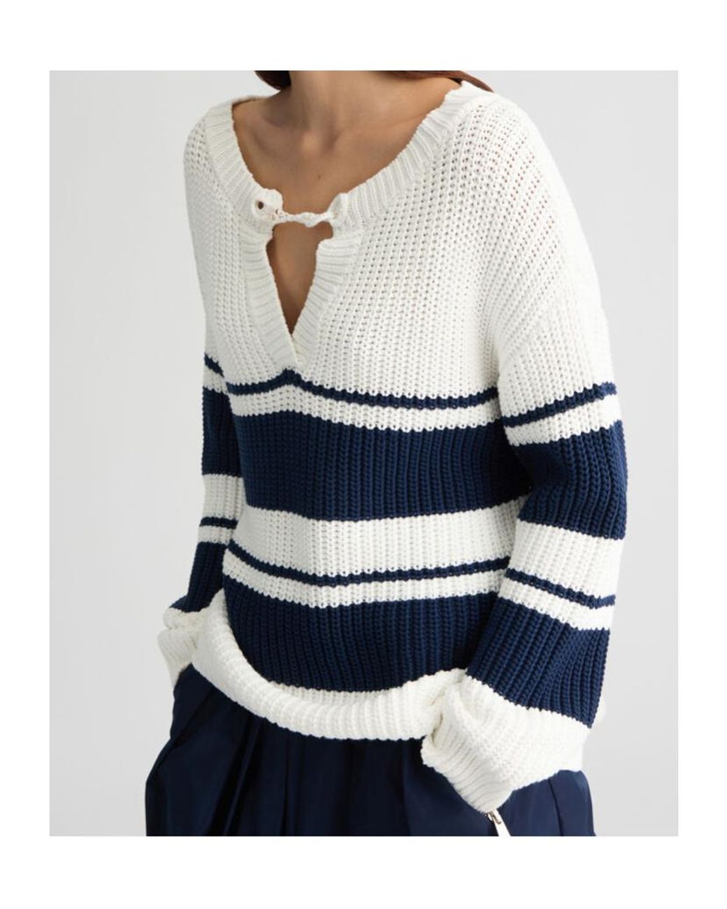 Liu Jo Blue Striped Pullover