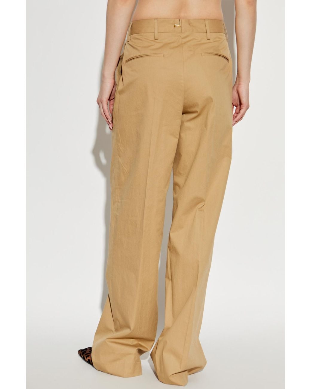 Dries Van Noten Natural Straight-Leg Tailored Trousers