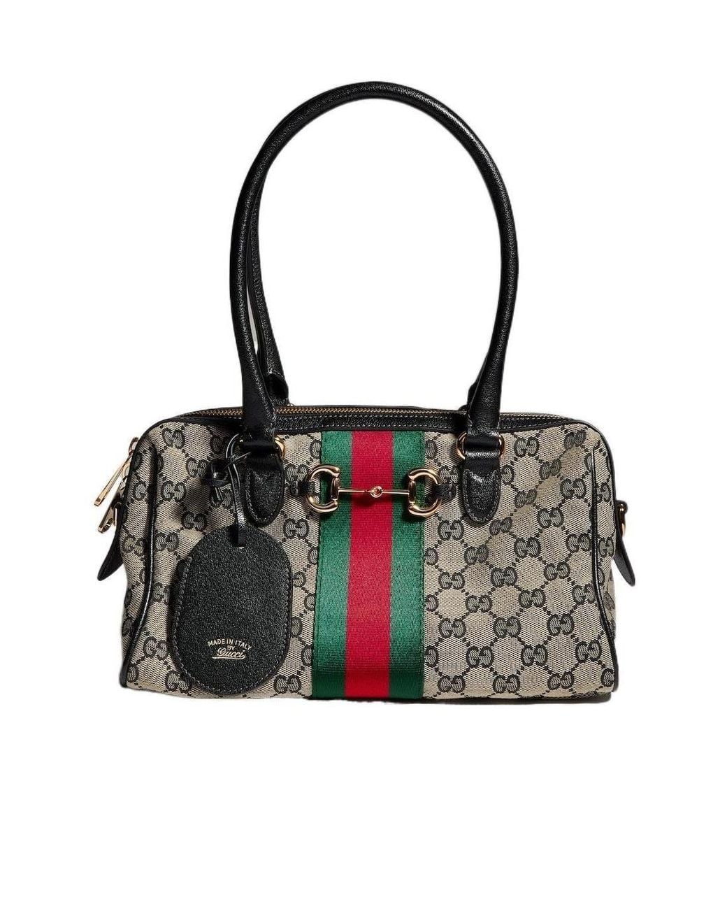 Gucci Black Borsetto Medium Boston Bag
