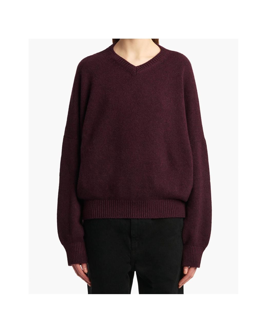 Khaite Purple Wolfe V-Neck Jumper