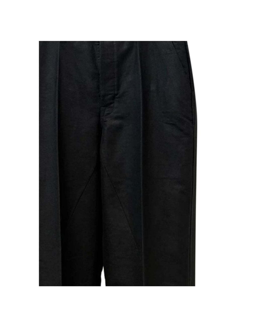 Rick Owens Black Pressed-Crease Trousers for men