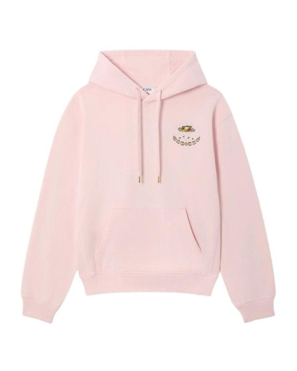 Casablanca Pink Embroidered Pullover Hoodie for men