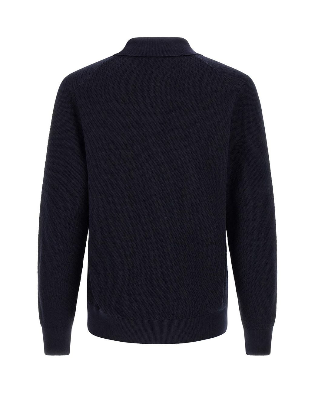 Boss Blue H-Lomarino Textured Knit Polo Shirt for men