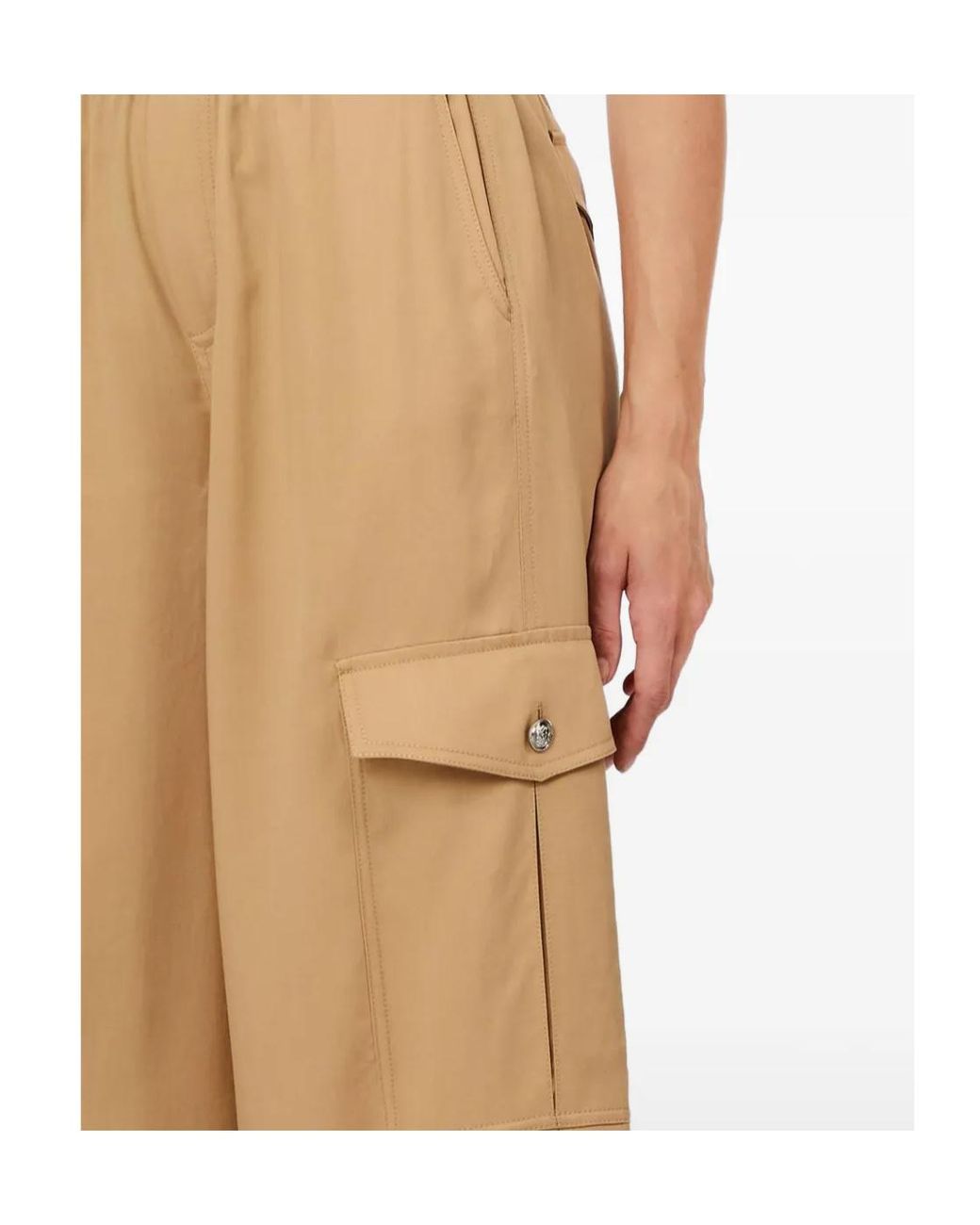 Liu Jo Natural Elasticated Waistband Wide-Leg Pants