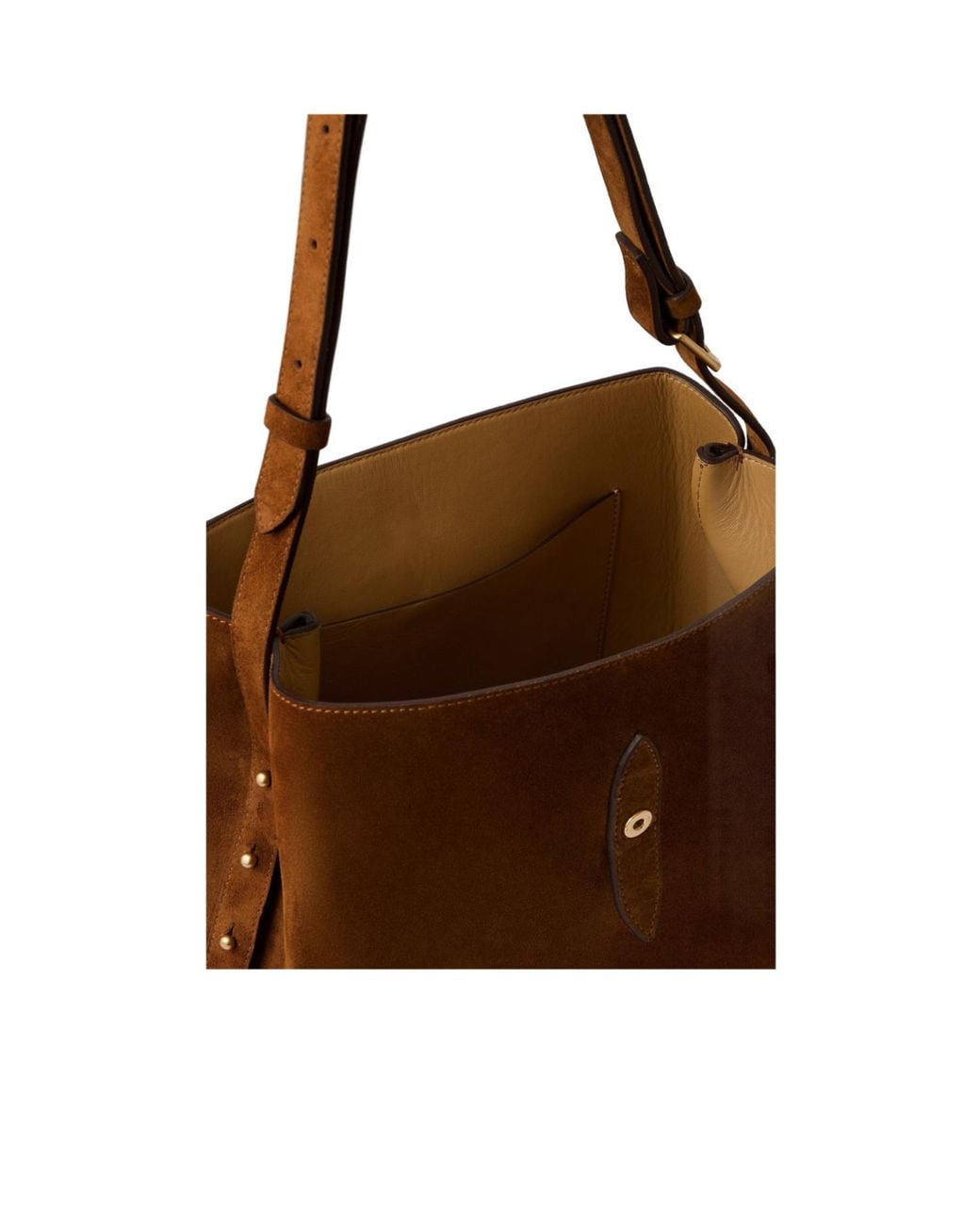 Soeur Brown Suede Bucket Bag