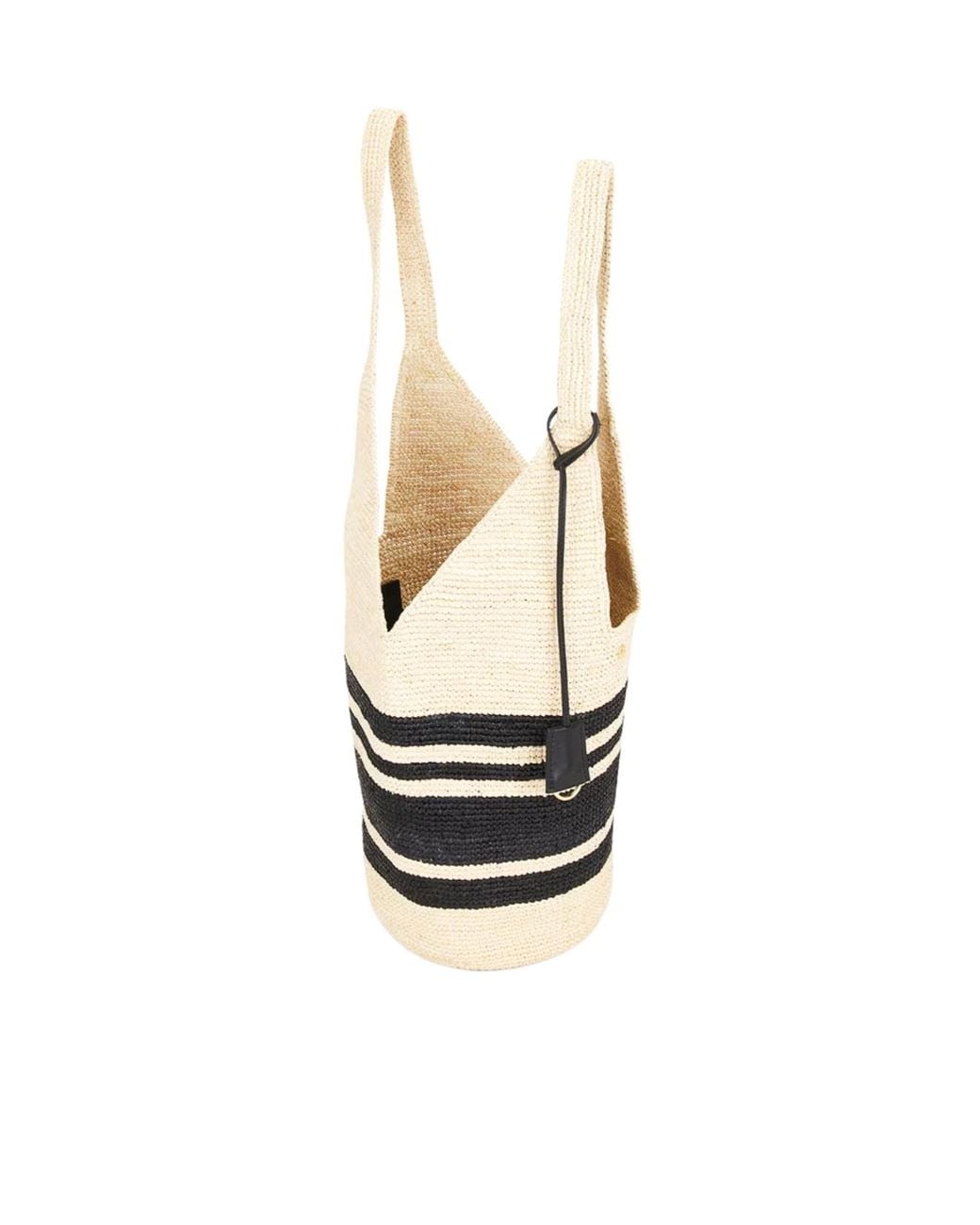 Anine Bing White Stripes Leah Tote Bag