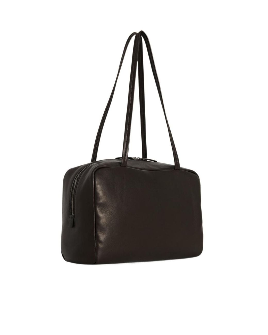 The Row Black Astra Zip-Up Shoulder Bag