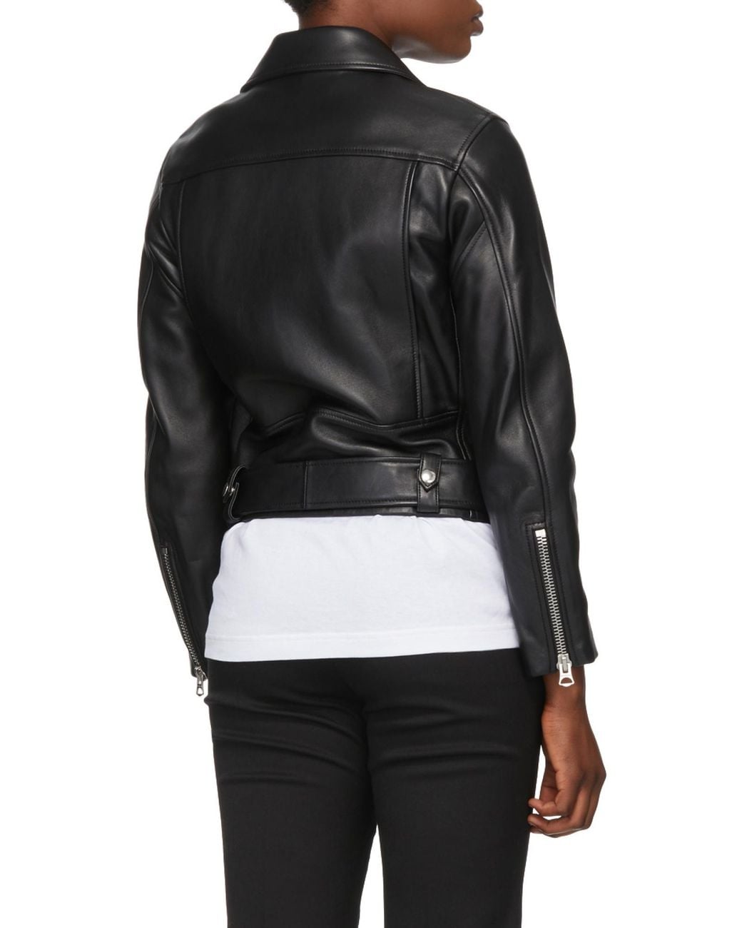 Acne Black Leather Biker Jacket