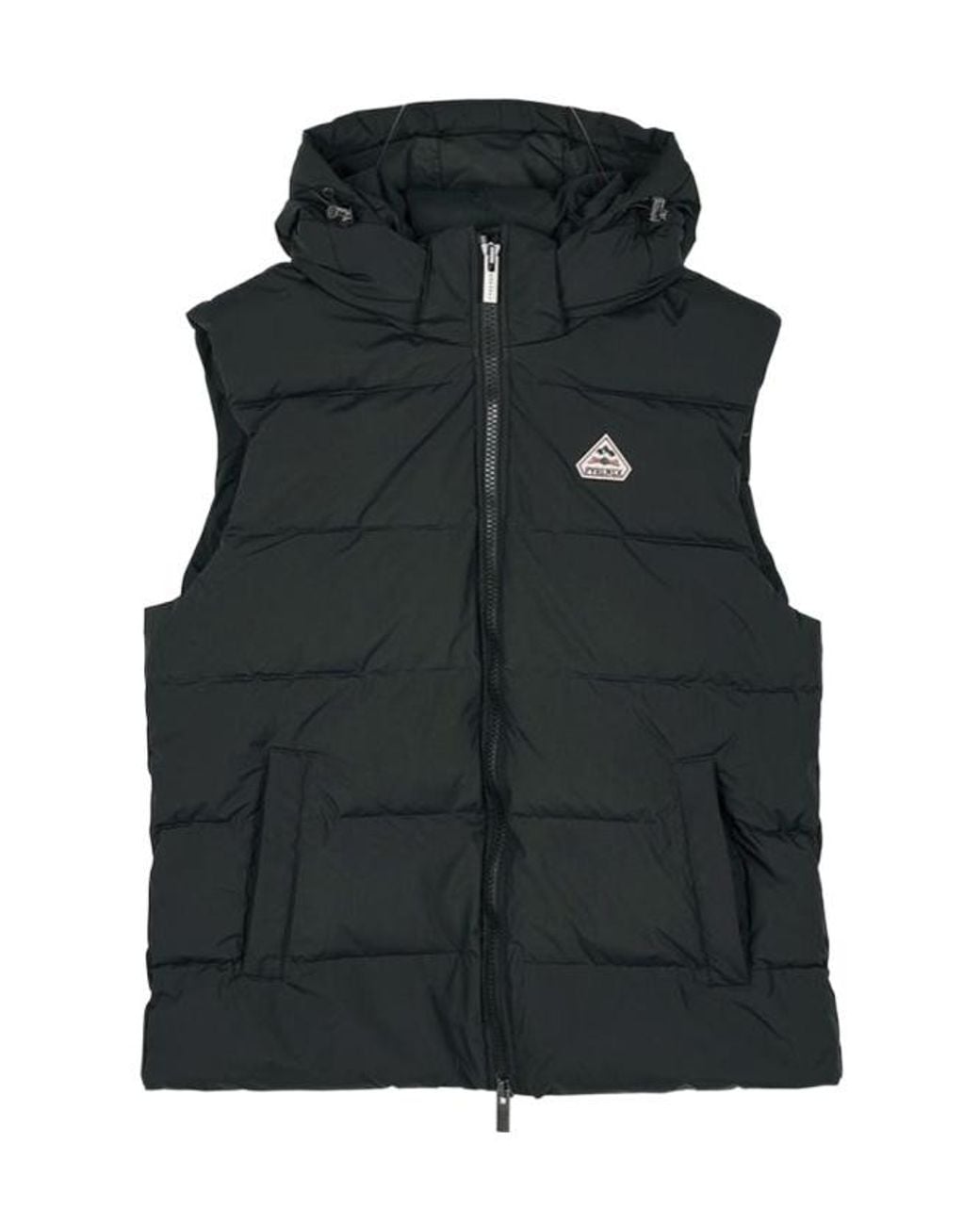 Pyrenex Black Hooded Down Vest for men