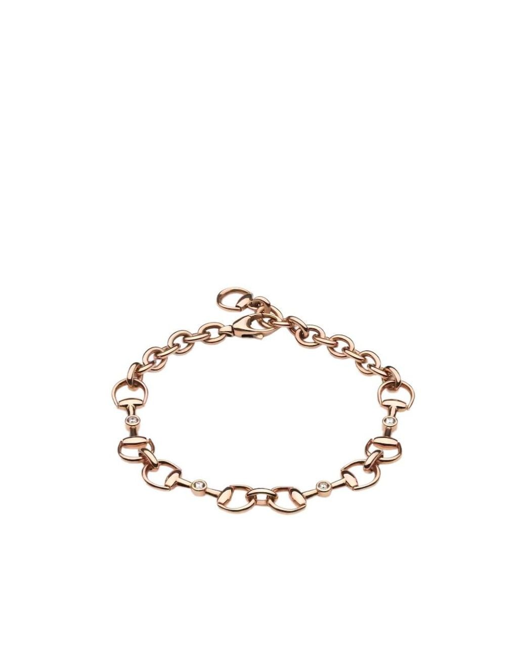 Gucci Metallic Horsebit Diamond 18K Bracelet for men