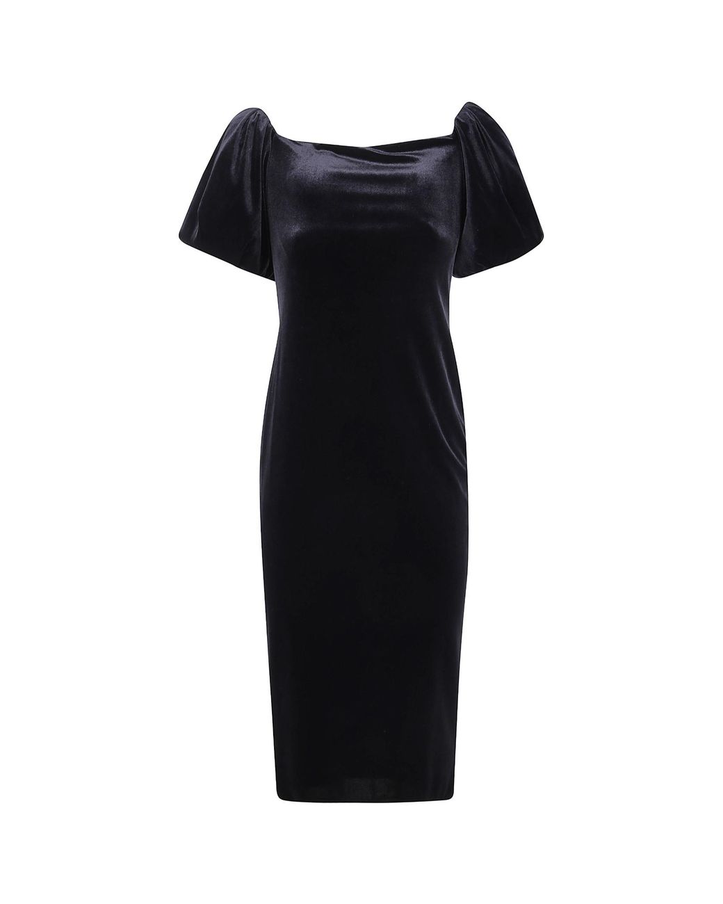 Ralph Lauren Black Lauren Flutter-Sleeve Shift Dress