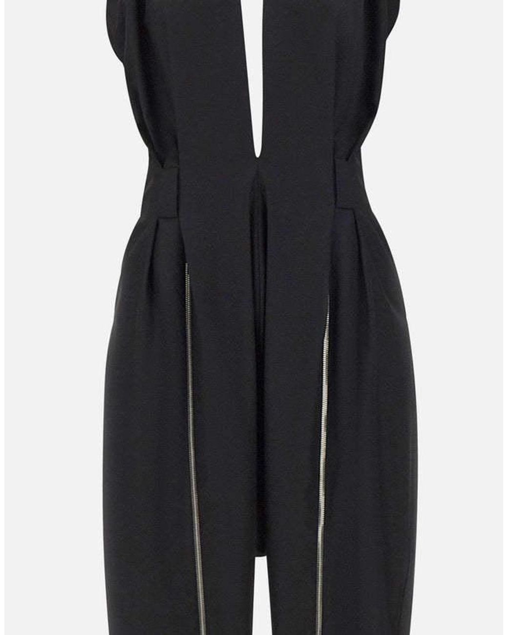 Coperni Black Double Zip Halterneck Jumpsuit