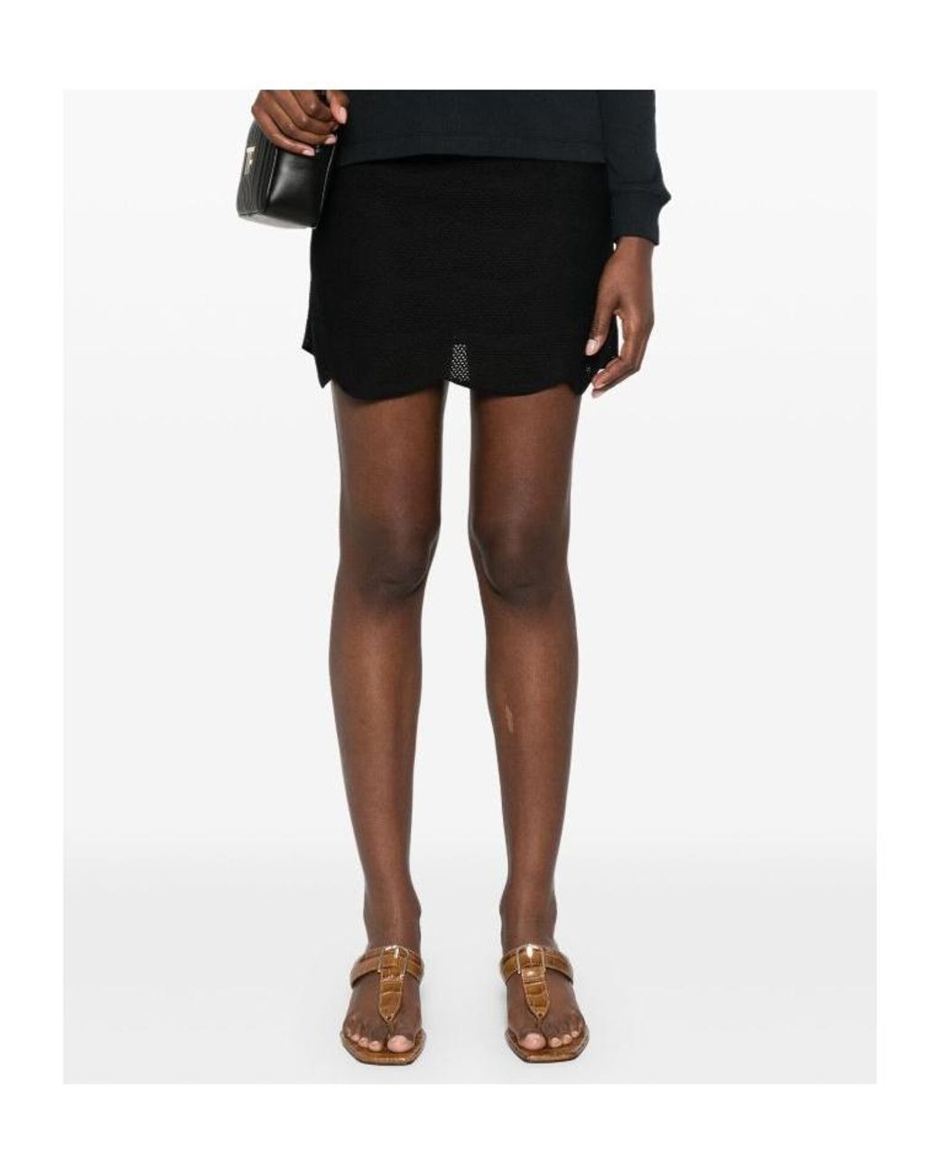 Tom Ford Black Scalloped Skirt
