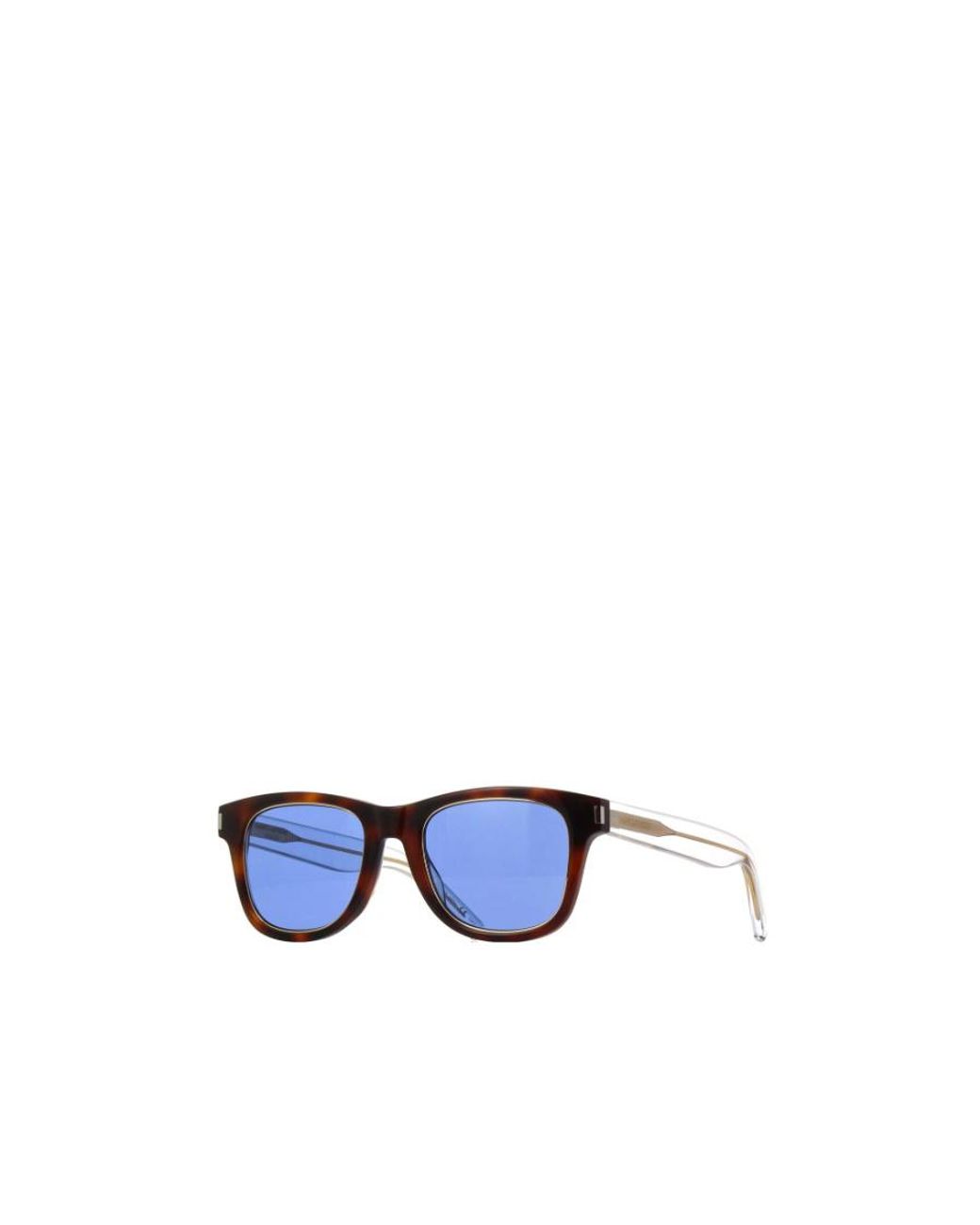 Saint Laurent Blue Eyewear Square Frame Sunglasses for men