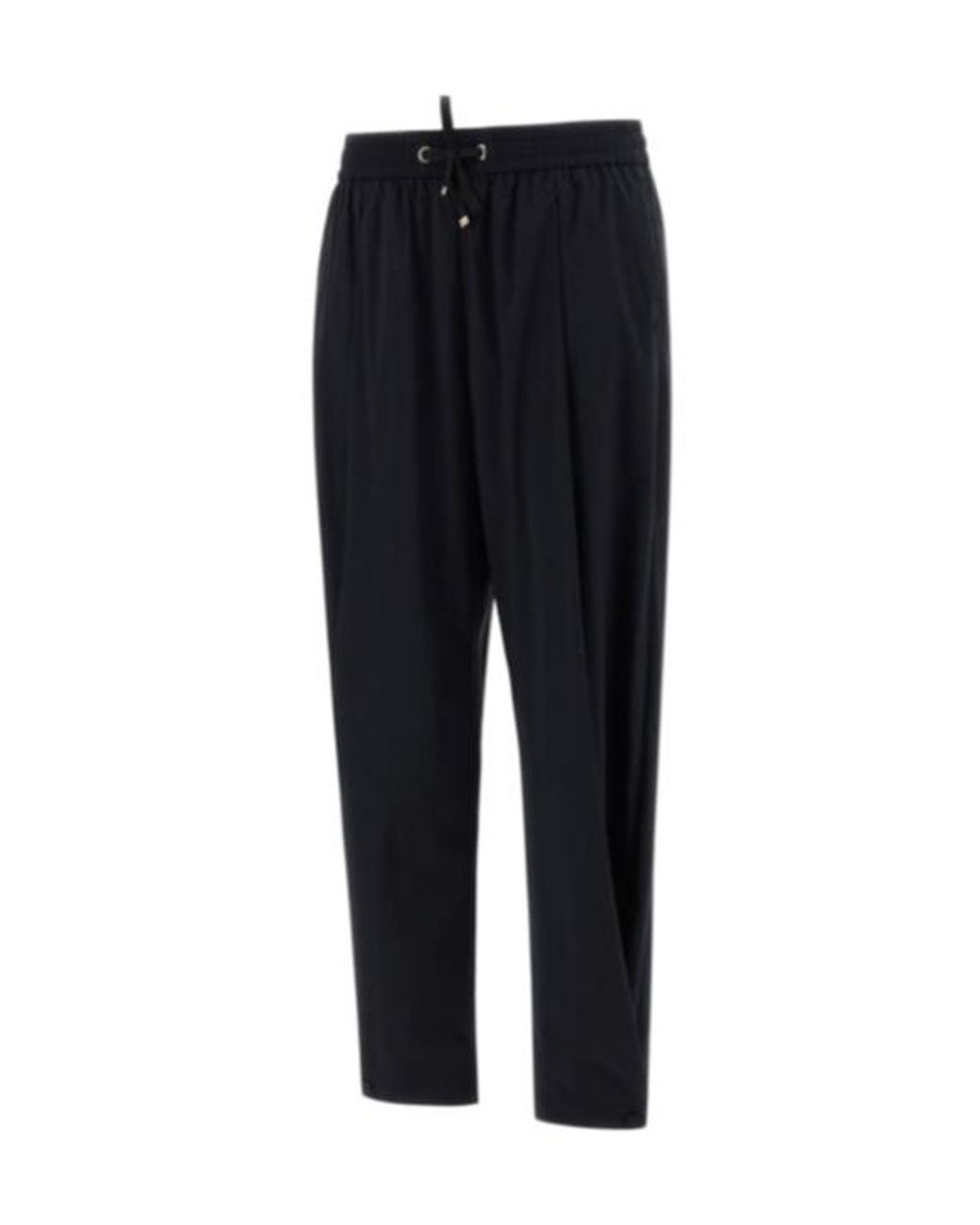 Herno Blue Lightweight Drawstring Cropped Trousers