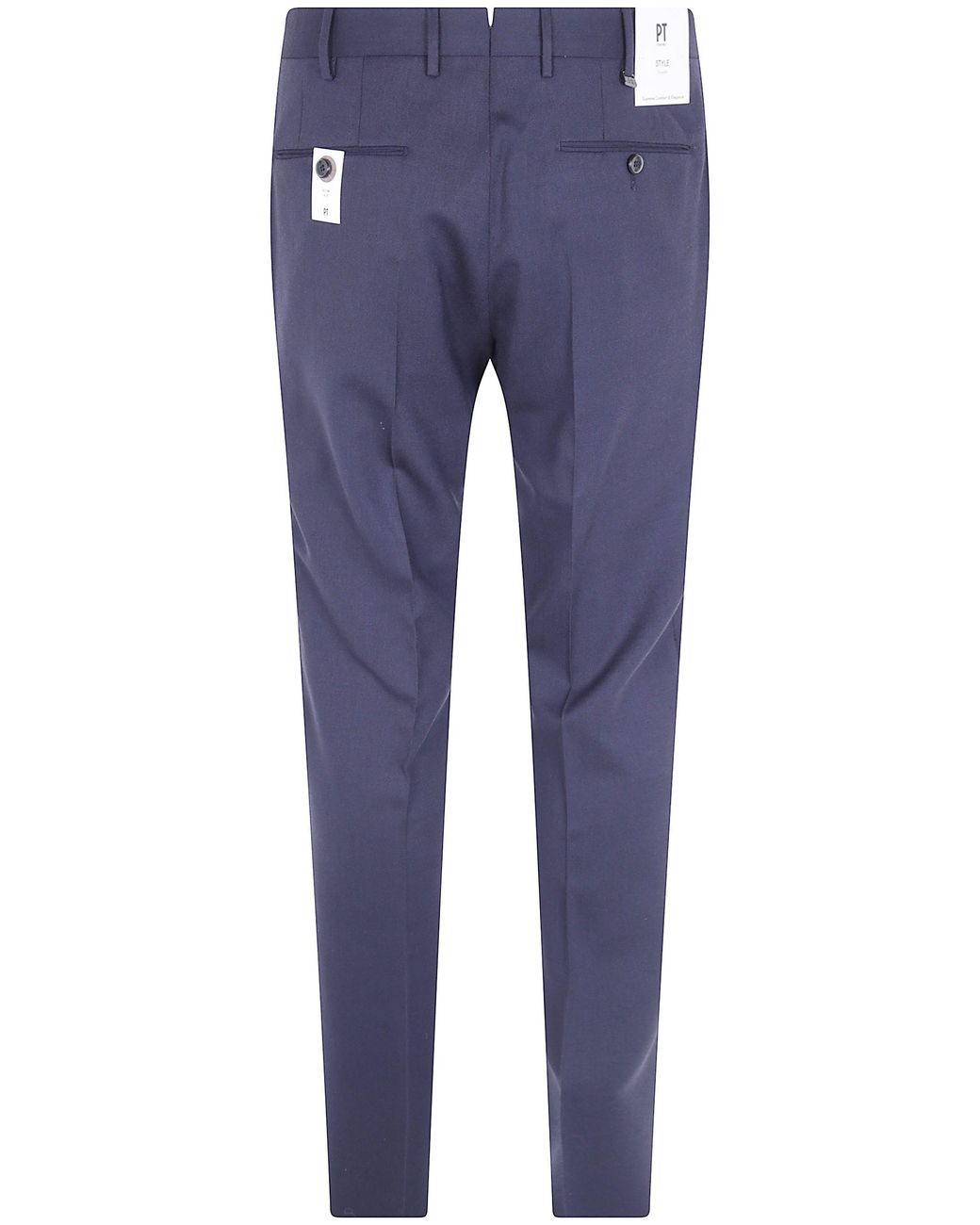 Pt Pantaloni Blue Pt Torino Straight-Leg Tailored Trousers for men