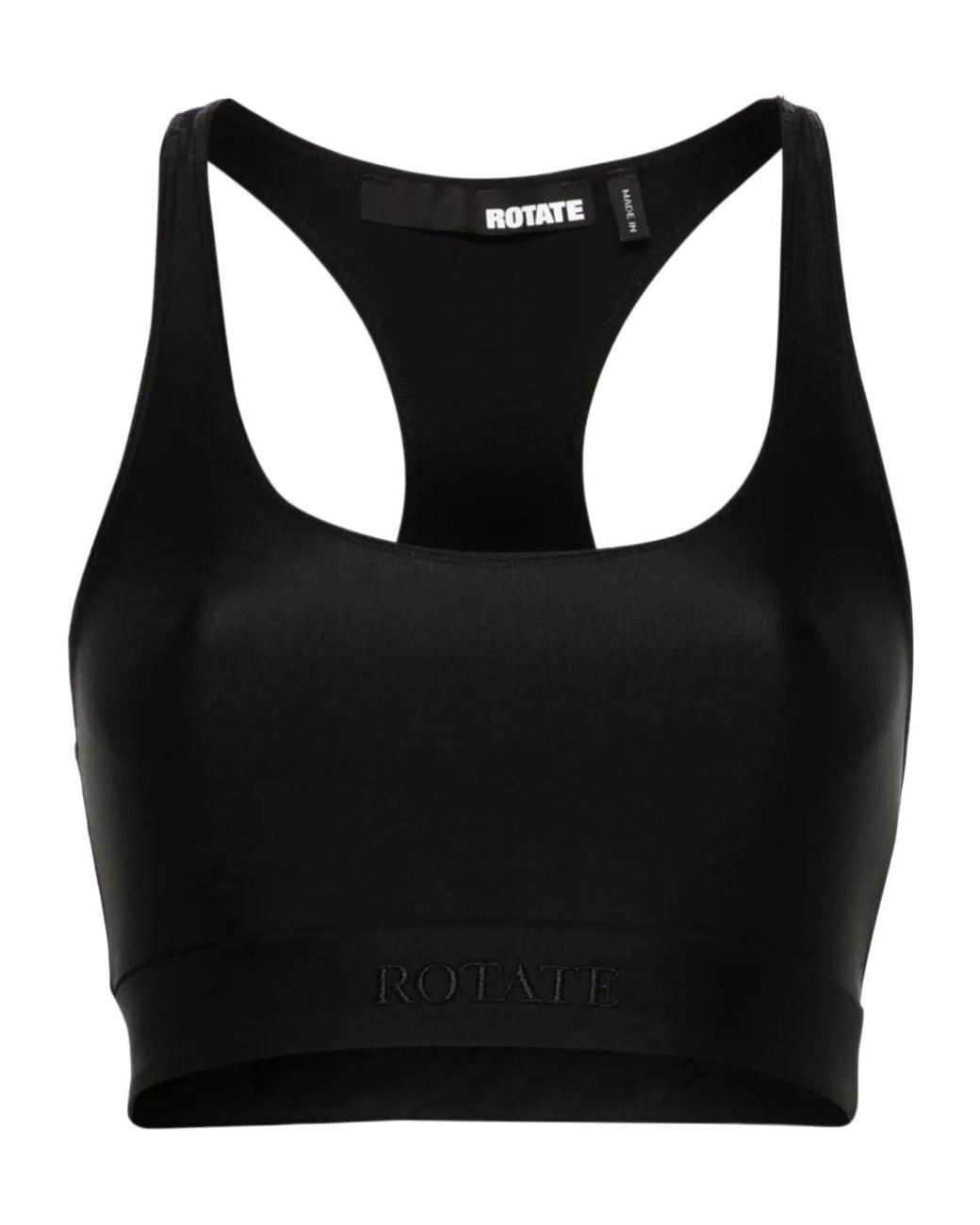 ROTATE BIRGER CHRISTENSEN Black Stretch Racer Back Bra