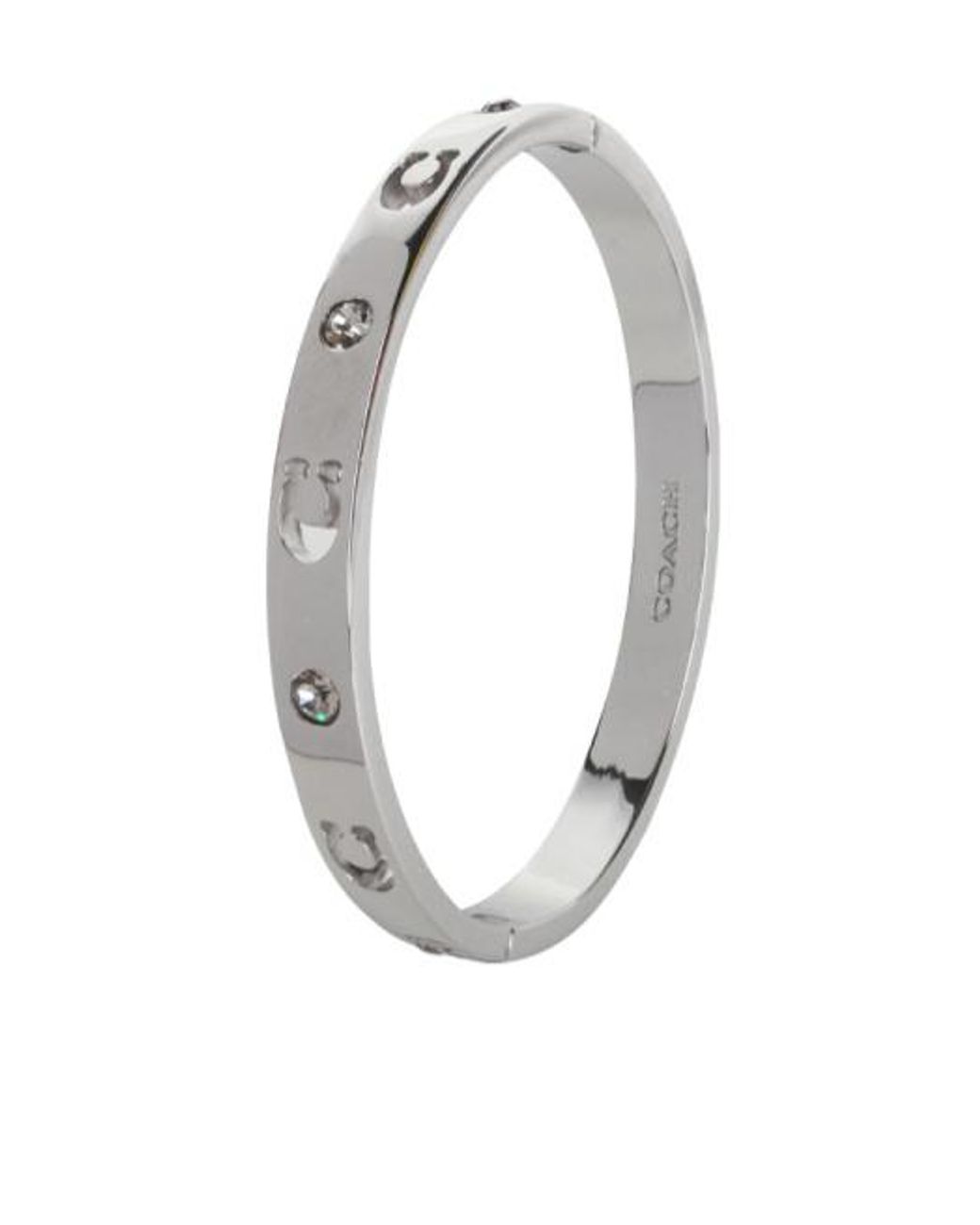 COACH White Hinge Bangle Bracelet