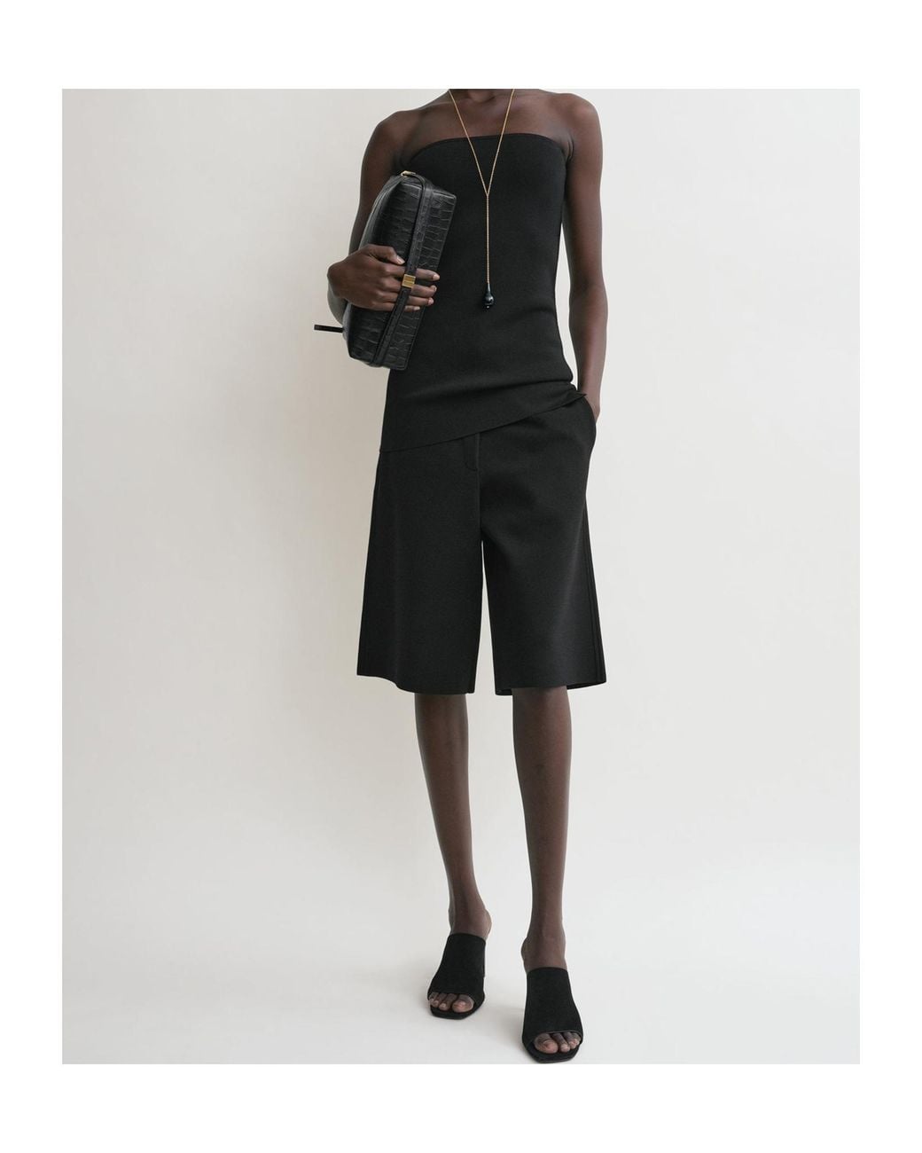 Totême Black Totême Strapless Fitted Top