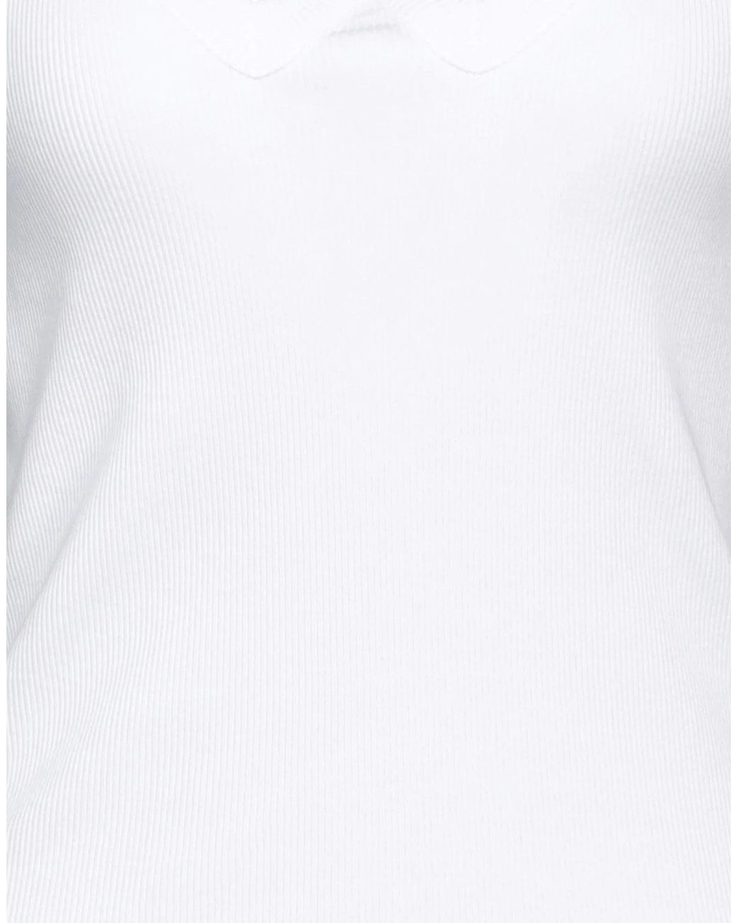 MM6 by Maison Margiela White Sleeveless V-Neck Top