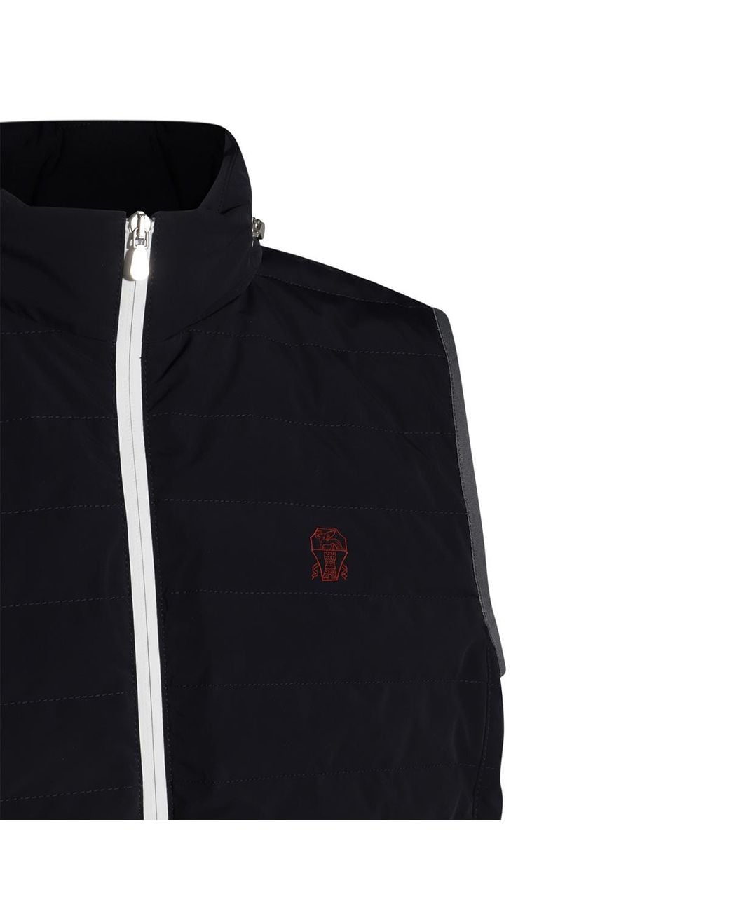 Brunello Cucinelli Blue Quilted Zipped Gilet for men