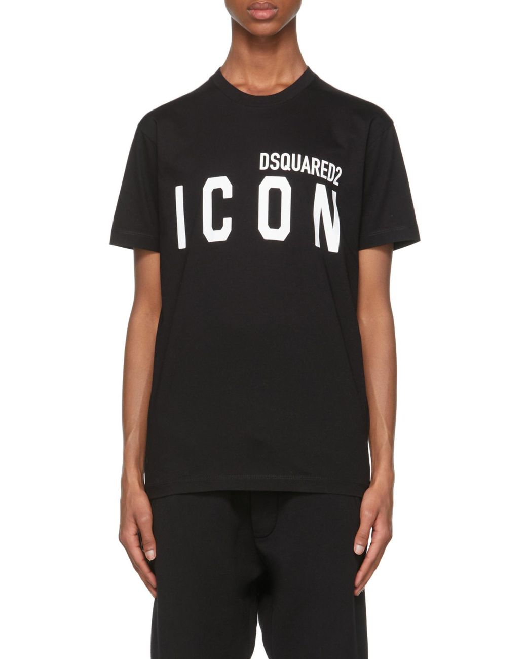 DSquared² Black Logo Printed Crewneck T-Shirt for men