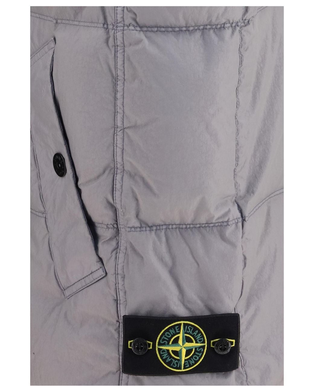 Stone Island Gray Crinkle Reps Ny Padded Vest for men