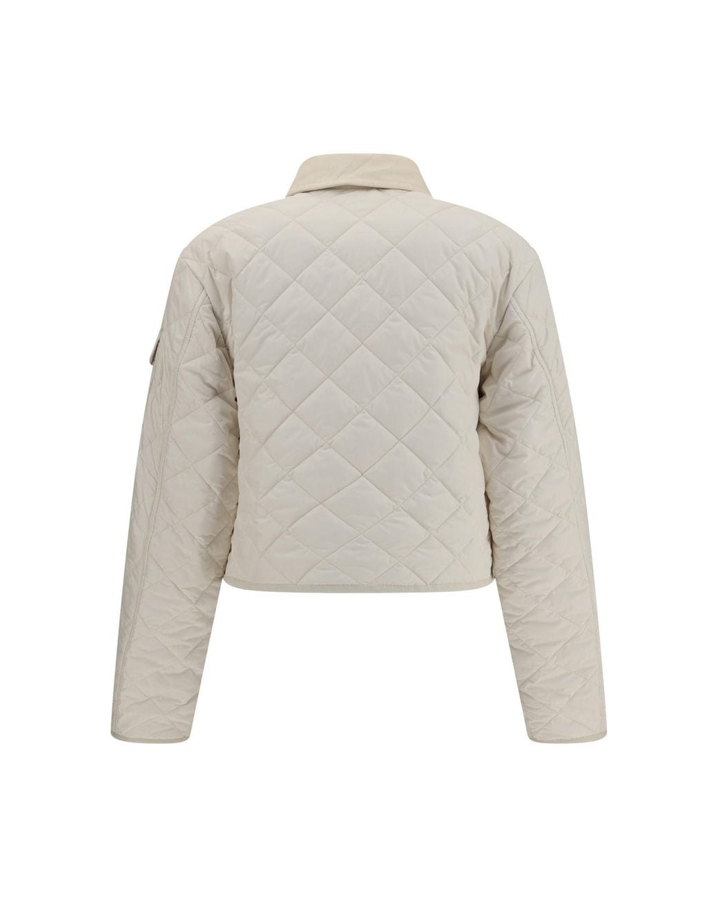 Moncler White Chitre Diamond-Quilted Padded Shirt Jacket