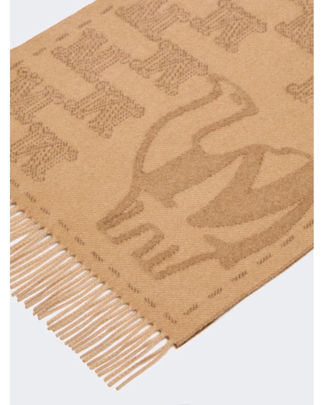 Max Mara Natural Mxacharme Fringed Scarf
