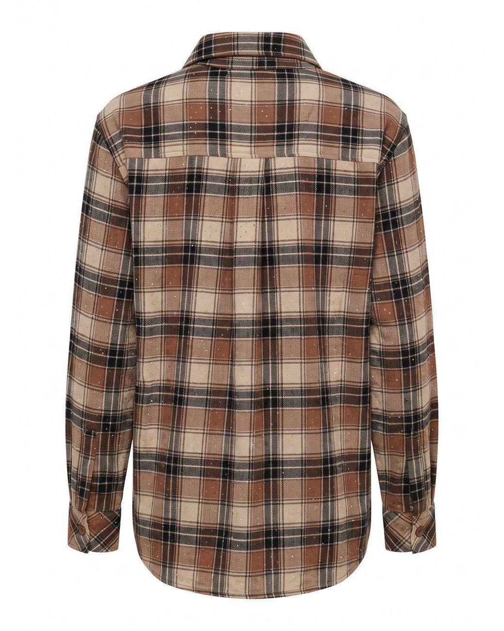 P.A.R.O.S.H. Brown P.A.R.O..H. Checked Curved Hem Shirt