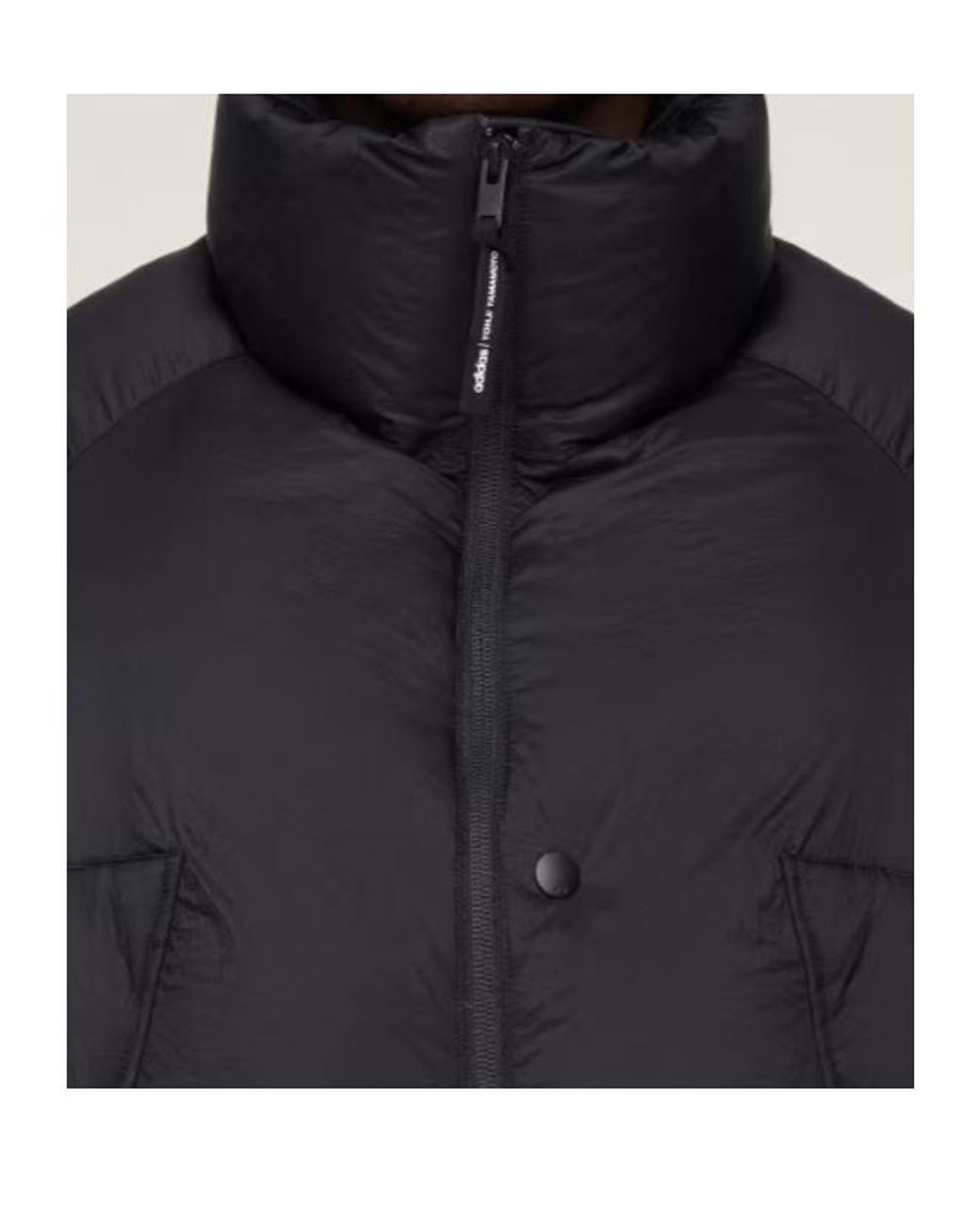 Y-3 Blue Stand-Up Collar Puffer Vest for men