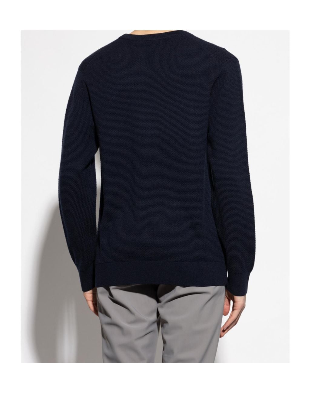 Theory Blue Maden Crewneck Jumper for men