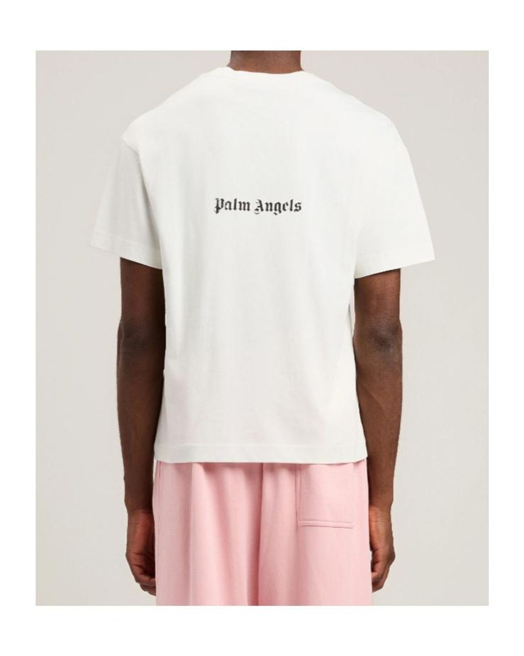 Palm Angels White Statement Regular Tee for men