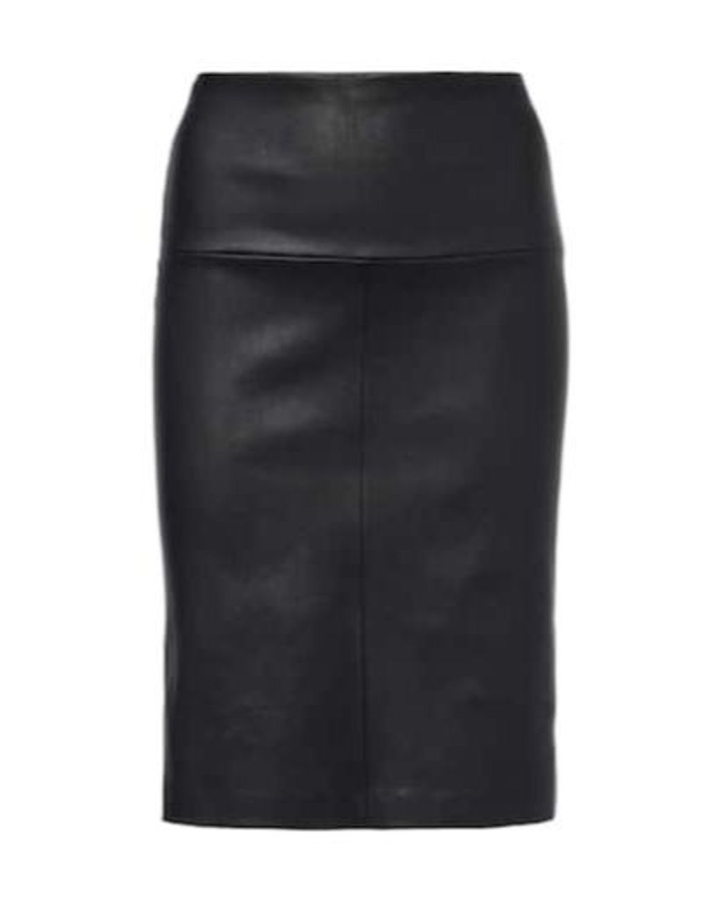 Stouls Black Gin Leather Midi Skirt