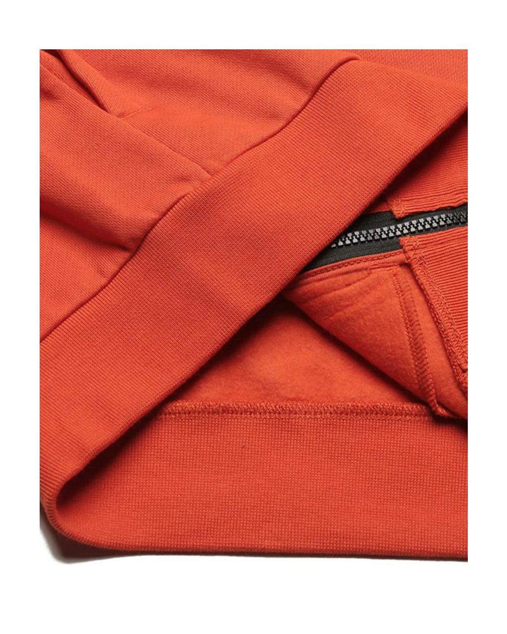 EA7 Red Hooded Zip-Up Sweatshirt for men